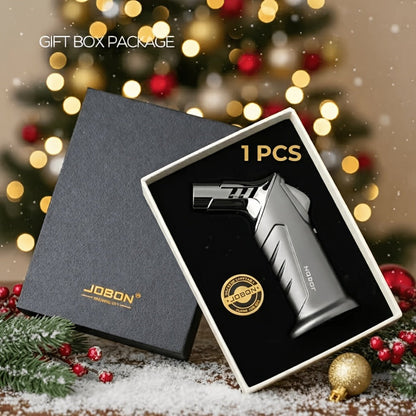 Butane Torch Lighter with Gift Box - Jobon Adjustable Flame Kitchen Torch, BBQ Camping Lighter for Men