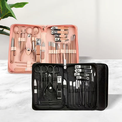 Manicure Set 9 18 30 60pcs Professional Nail Clipper Pedicure Kit Portable Travel Grooming Tools – Cuticle Trimmer Nail File Nail Care Gift