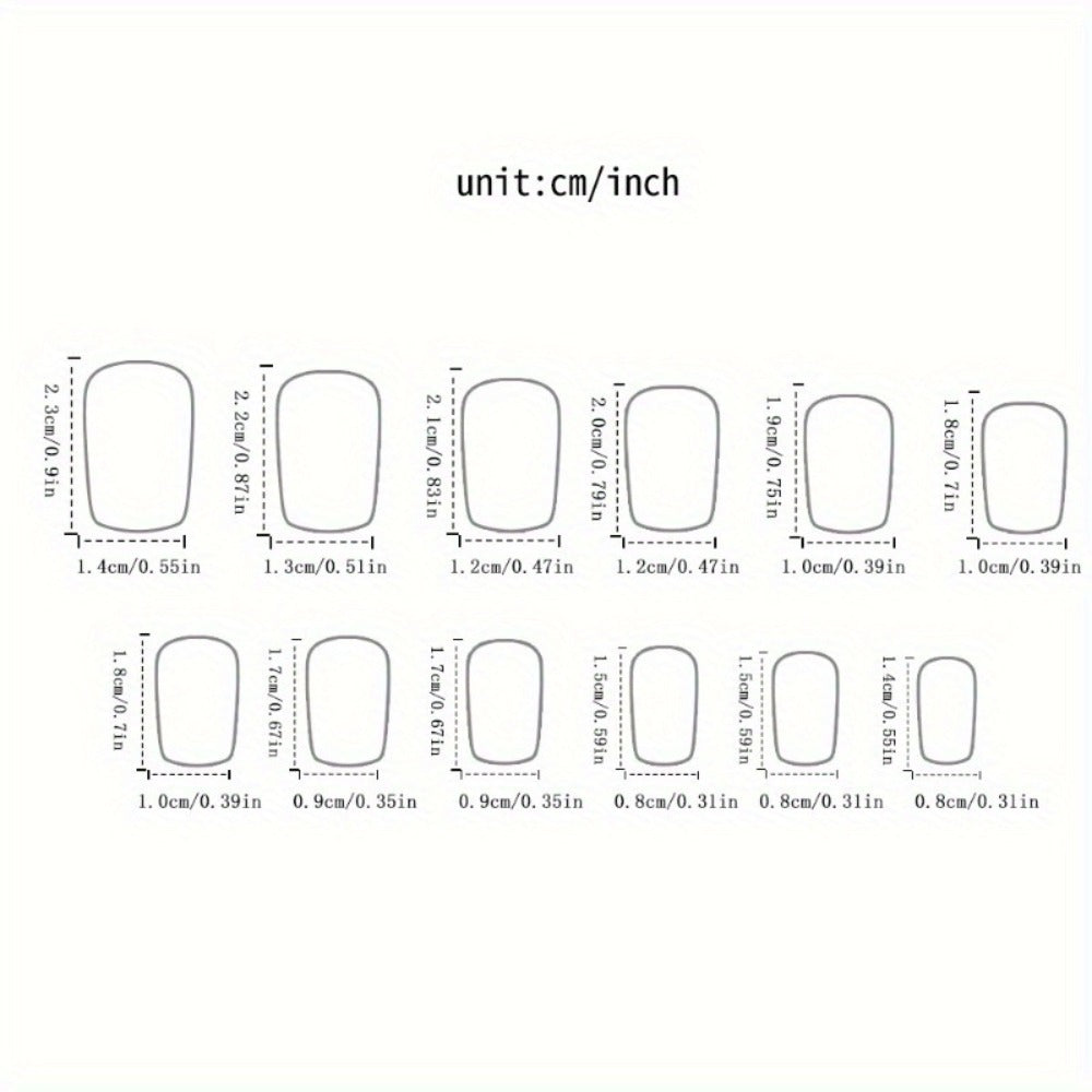 Press On Nails 48-Piece Medium Square Black and White Matte French Tip Butterfly Full-Cover Set