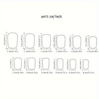 Press On Nails 48-Piece Medium Square Black and White Matte French Tip Butterfly Full-Cover Set