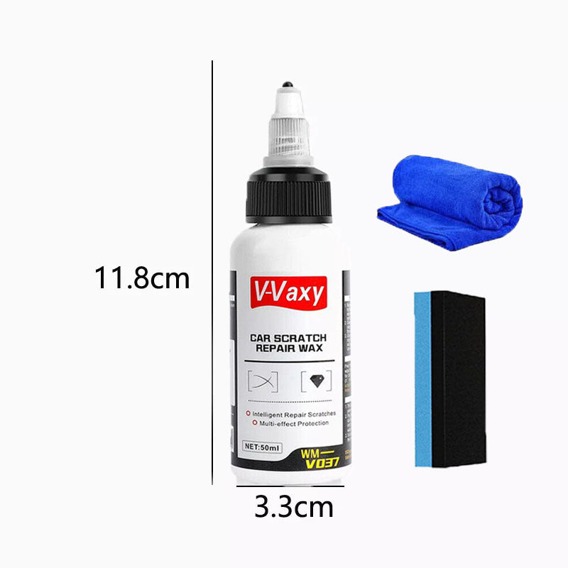 Car Scratch Repair Wax by V-Vaxy, Three 50ml Bottles with Three Sponges and Three Towels for Paint Application