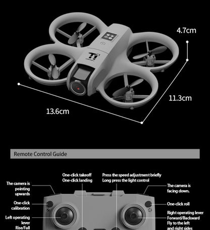 4K RC Airplane Auto Hover Dual Batteries Optical Flow WiFi FPV Camera One-Key Return Roll Anti-Shock Anti-Collision