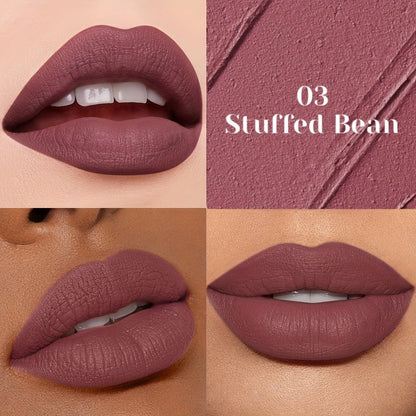 Velvet Matte Liquid Lip Color in Five Coordinated Nude-Tone Shades with 7.4cm Square Tube and Wand