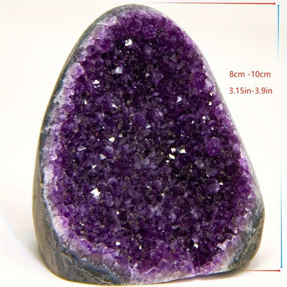 Purple Geode-Style Crystal Cluster Display with Polished Edge in 200–300 g, 400–500 g or Unspecified-Weight Checkout