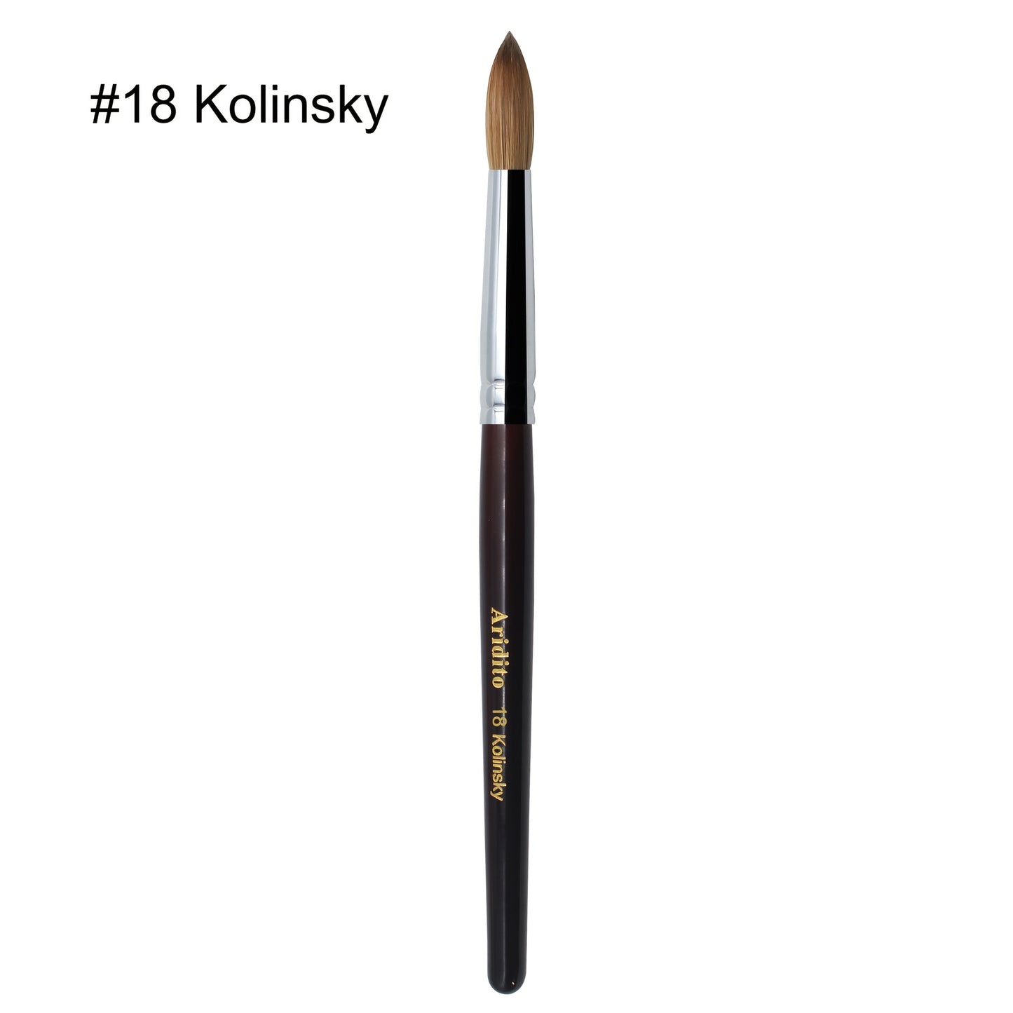 Kolinsky Acrylic Nail Brush Round Head Red Wine Wooden Handle – Professional Brush for Acrylic Extension Nail Art Sculpting & Manicure