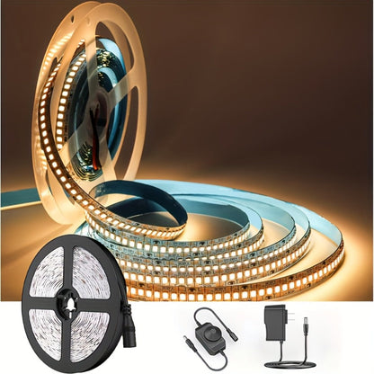 32.8ft 1200-LED Strip Light Kit with White and Warm White Selections, 24V Adapter and Knob Dimmer