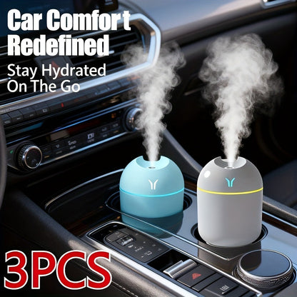 Aroma Diffuser Humidifier USB Mini, 3 Pack Cool Mist with Color Night Light, Portable for Bedroom