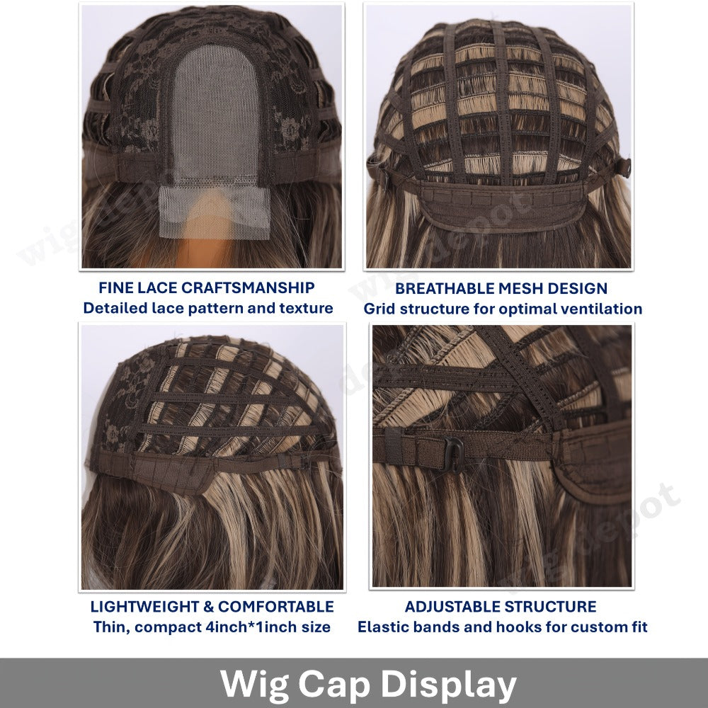Synthetic Wig 4x1 U-Part Lace Front Bob, 14-Inch Middle Part with Six Color Choices for Cosplay