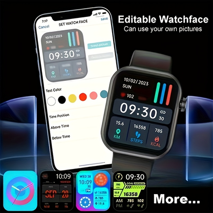 Smart Watch Fitness Tracker 2.01" Touchscreen – Dual Strap, HD Bluetooth Calls, 100+ Functions, Step & Calorie Tracking