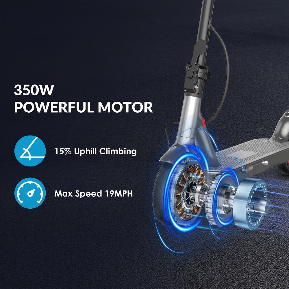 Electric Scooter for Adults 350W Motor 19 MPH 21-Mile Range Foldable with the Listed Color, Size or Set Options for Everyday Use