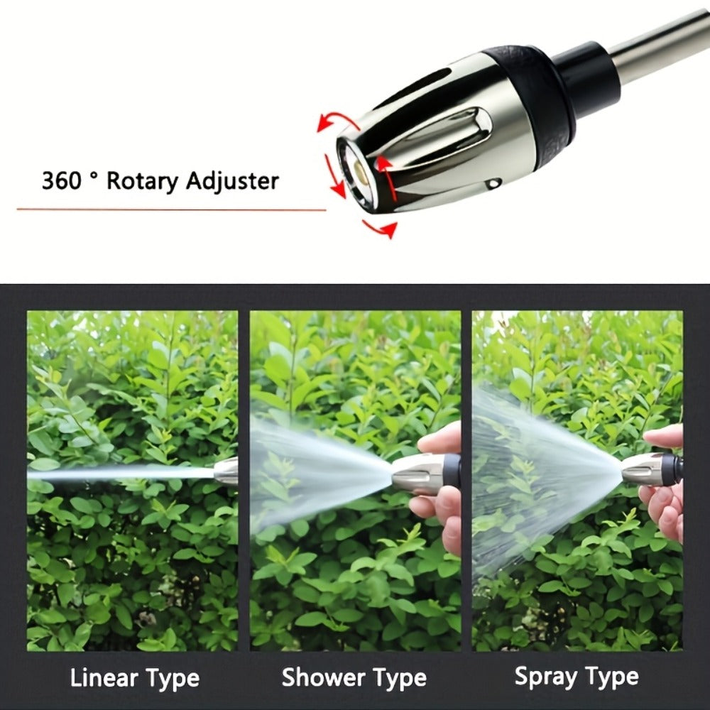 High Pressure Car Wash Spray Gun with Adjustable Nozzle – 3/4" & 1/2" Quick Connect, Multi-Function Garden Hose Sprayer for Car Cleaning