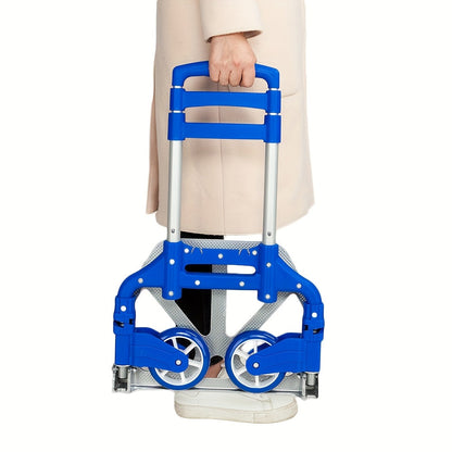 Compact Folding Aluminum Hand Truck with Telescoping Handle, 165 lb Load Label and Four Color Options
