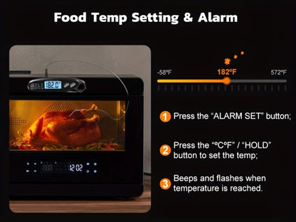 Instant Read Meat Thermometer with Dual Probes Backlit LCD Digital Cooking Thermometer for Grilling, Camping and Outdoor Meals