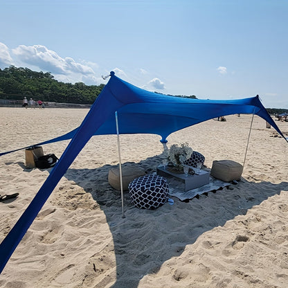 Beach Canopy Pop Up Sun Shelter Large 4-6 Person Portable Outdoor for Garden, Patio and Yard Use