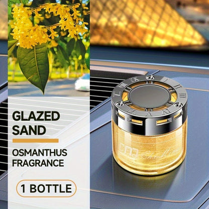 Two-Piece Solid Gel Car Air Freshener Jars with Four Cologne, Blue Bell, Rose and Osmanthus Scent Pairings