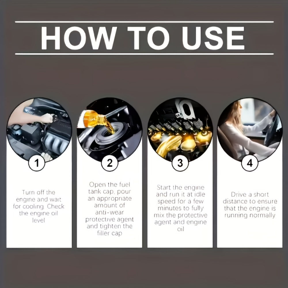 Engine Protection Synergist 30ml – Anti-Noise Anti-Vibration Fuel Saving Engine Oil Additive, Reduces Engine Wear & Vibration