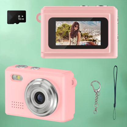 Keychain Mini Digital Camera 16X Zoom Autofocus & Shock-Proof, 2.8-Inch Screen Point-and-Shoot Cam for Travel & Vlog