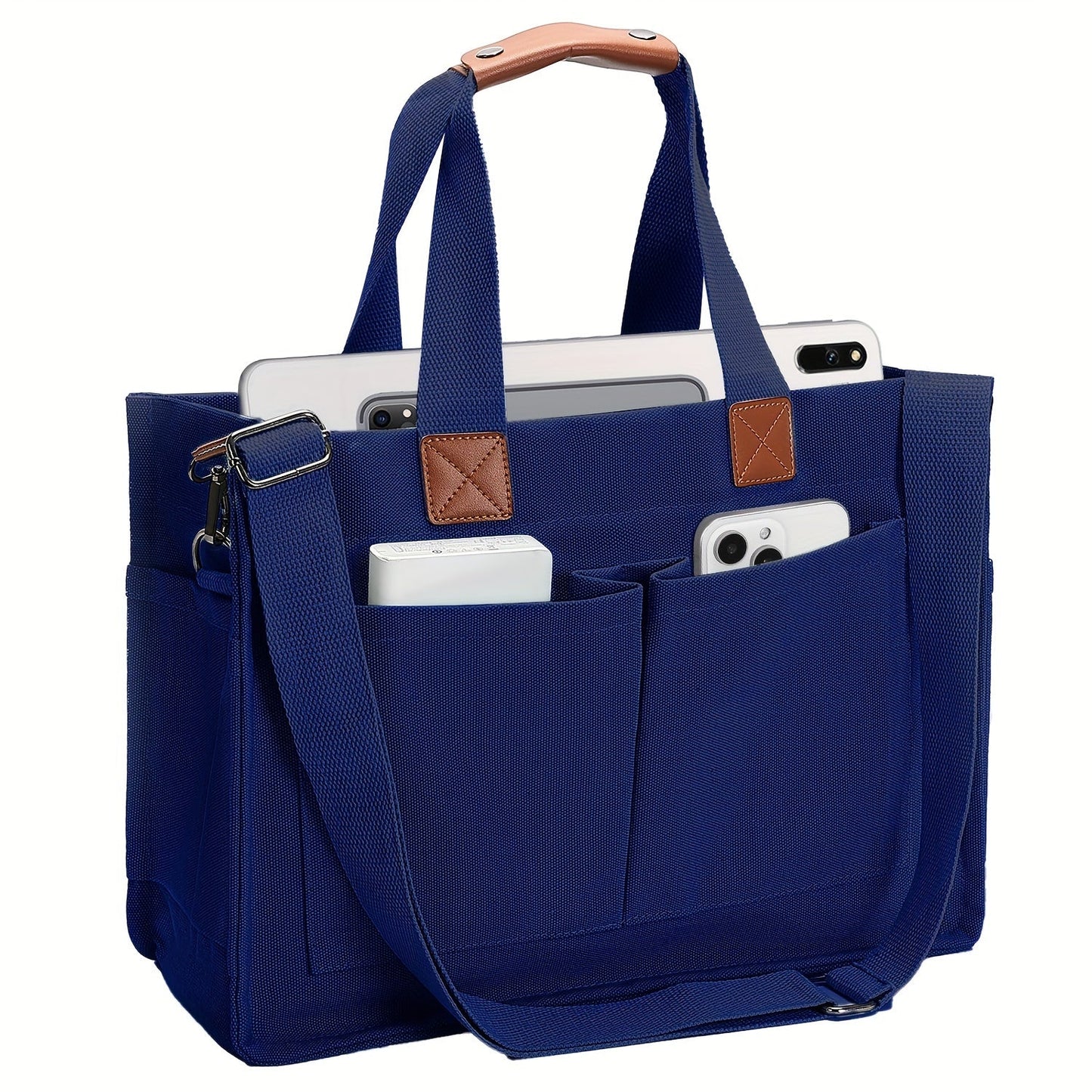 Large Utility Tote Bag for Women with Multiple Pockets, Adjustable Strap and Small or Large Sizes