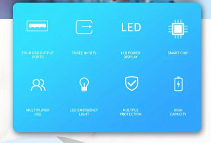 Power Bank 50000mAh 22.5W with Dual Input and Output Ports, Digital Display and LED Flashlight