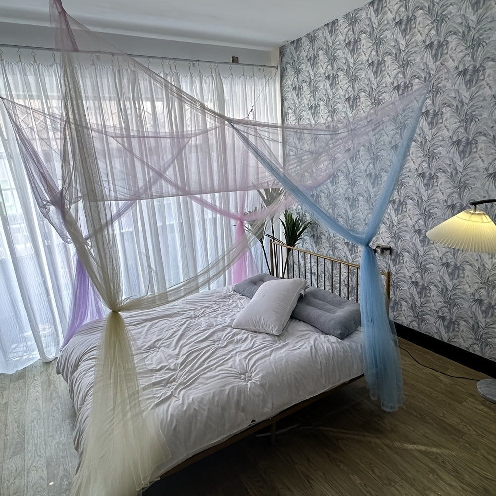Bed Canopy Mosquito Net – Princess Canopy for Beds with Curtains, Sheer Bed Drapes for Indoor Outdoor Use