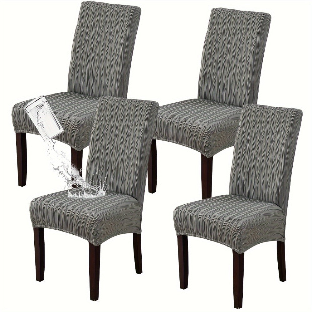 Dining Chair Covers Stretch Slipcovers Set of 4 or 6, Stain Resistant Removable Chair Protector for Home Kitchen Restaurant Wedding