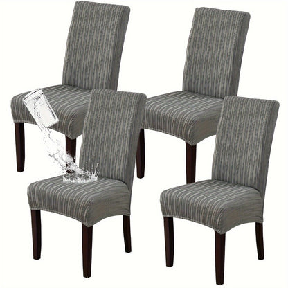 Dining Chair Covers Stretch Slipcovers Set of 4 or 6, Stain Resistant Removable Chair Protector for Home Kitchen Restaurant Wedding