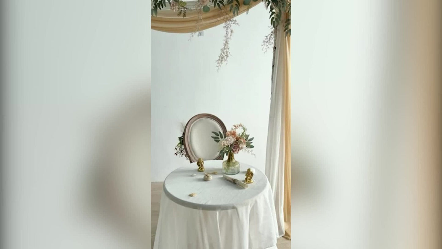 Artificial Flowers Champagne Combo Box with Fabric Blooms, Leafy Wire Stems and DIY Wedding Styling
