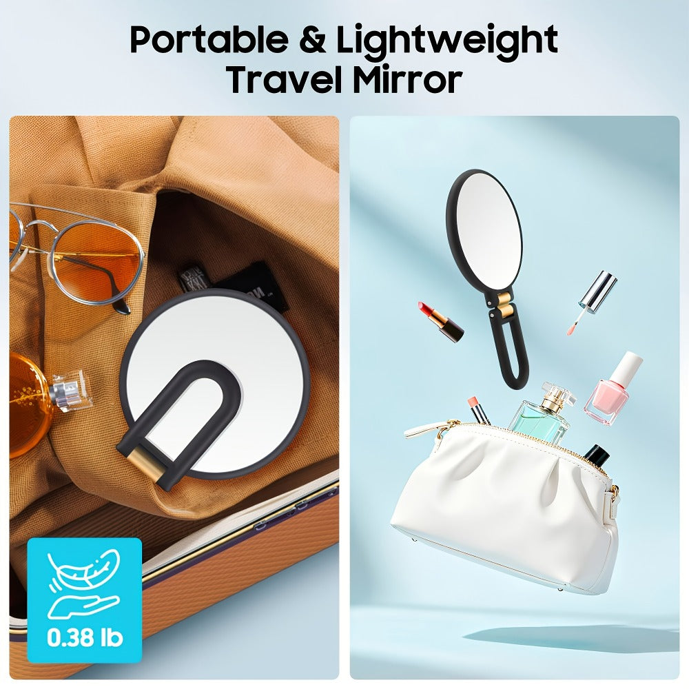 Magnifying Mirror 80X for Makeup & Skincare, Handheld 1X-80X Magnification Mirror with 360° Adjustable Handle