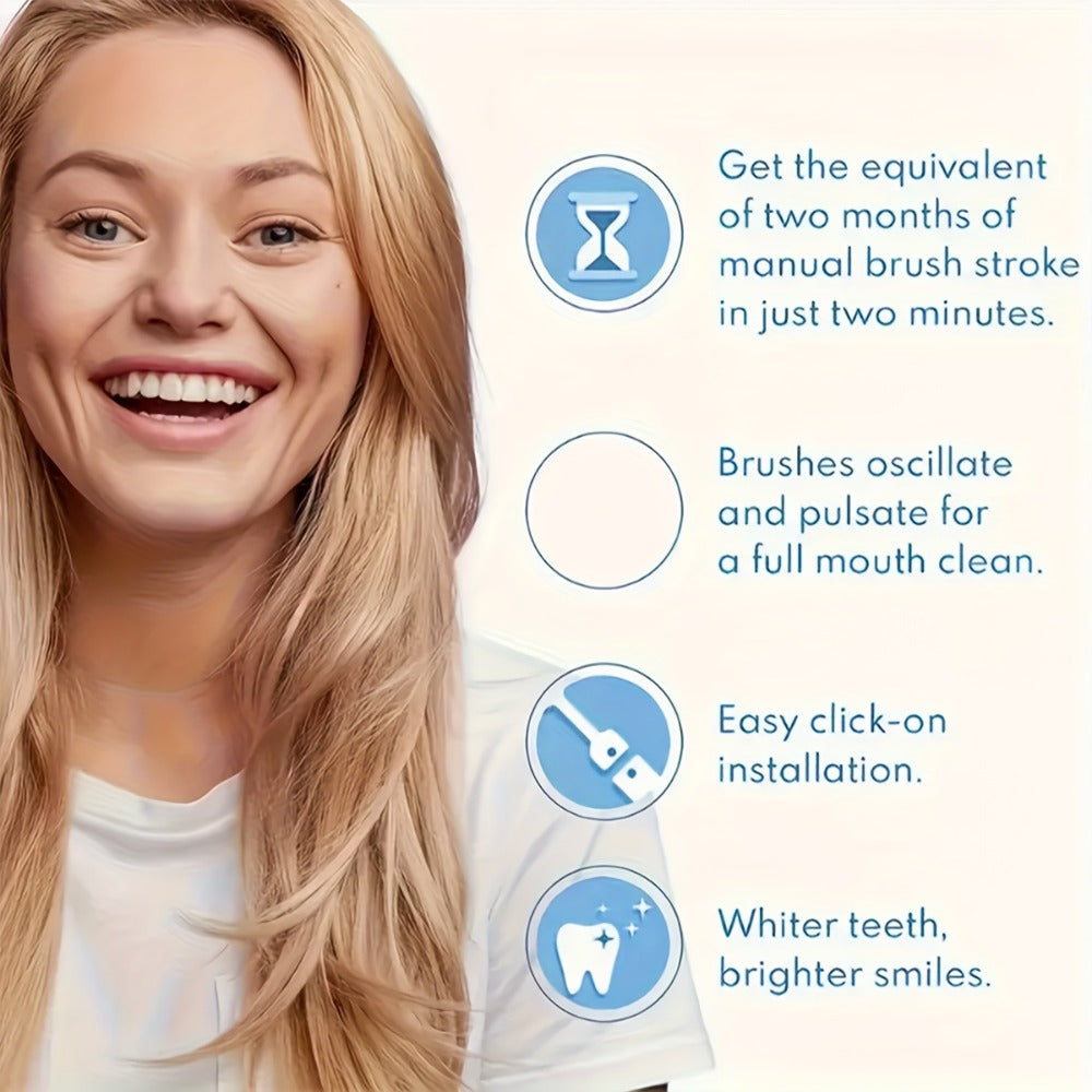 Electric Toothbrush with Five Modes, 40, 000 Vibrations per Minute, Type-C Charging and Four or Eight Heads