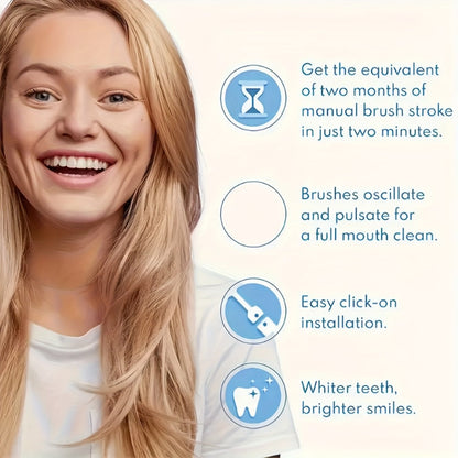 Electric Toothbrush with Five Modes, 40, 000 Vibrations per Minute, Type-C Charging and Four or Eight Heads