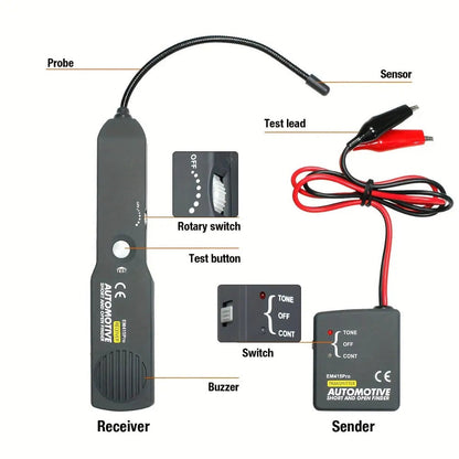 EM415PRO Automotive Circuit Tracer & Short Circuit Detector – Open Circuit Finder, Wire Tracer Tool for Car Electrical Fault Diagnosis