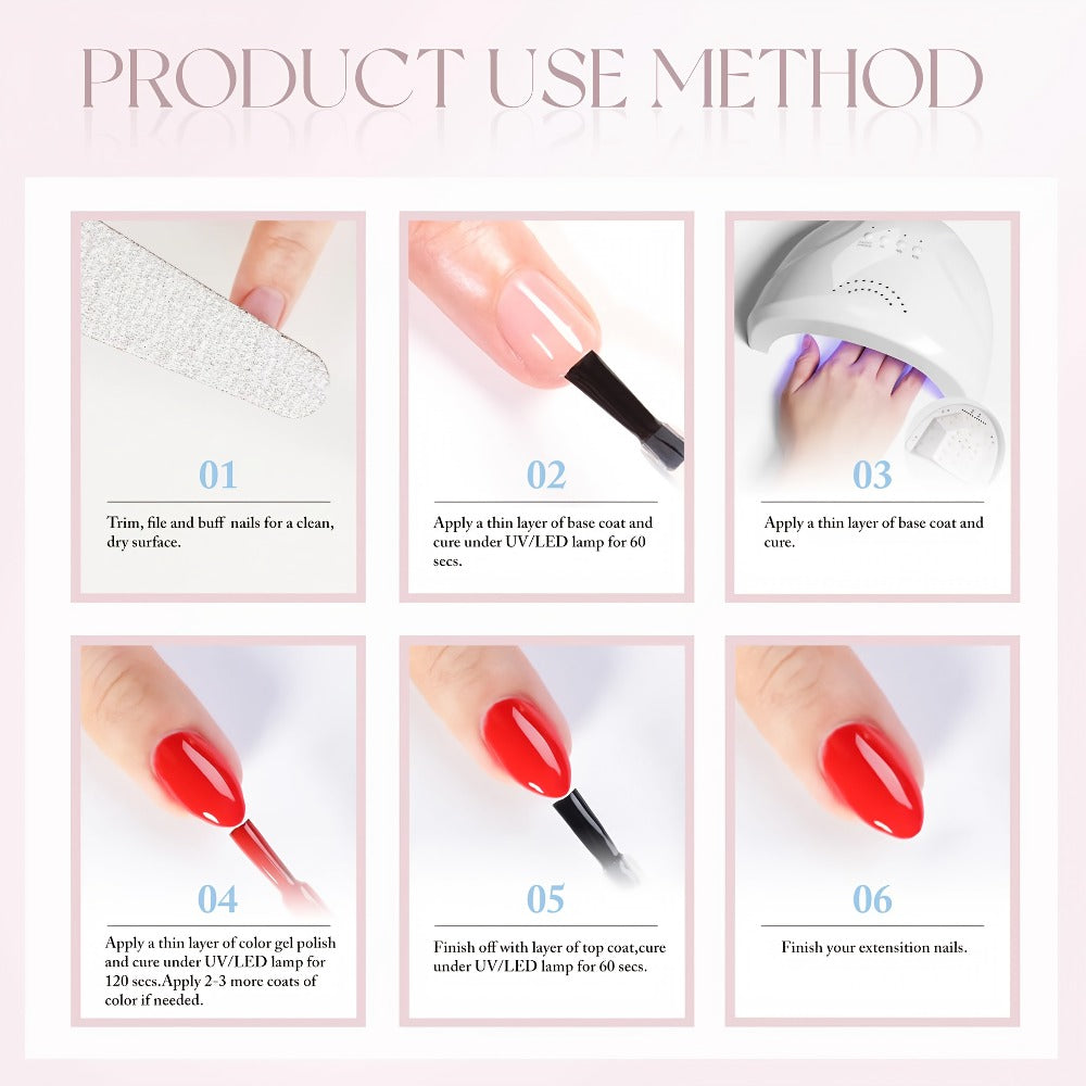Jelly Gel Nail Polish Sheer Pink Glass Nail Effect 16ml – Semi-Transparent Translucent Neutral Soak-Off UV LED Korean Nail Art Minimalist