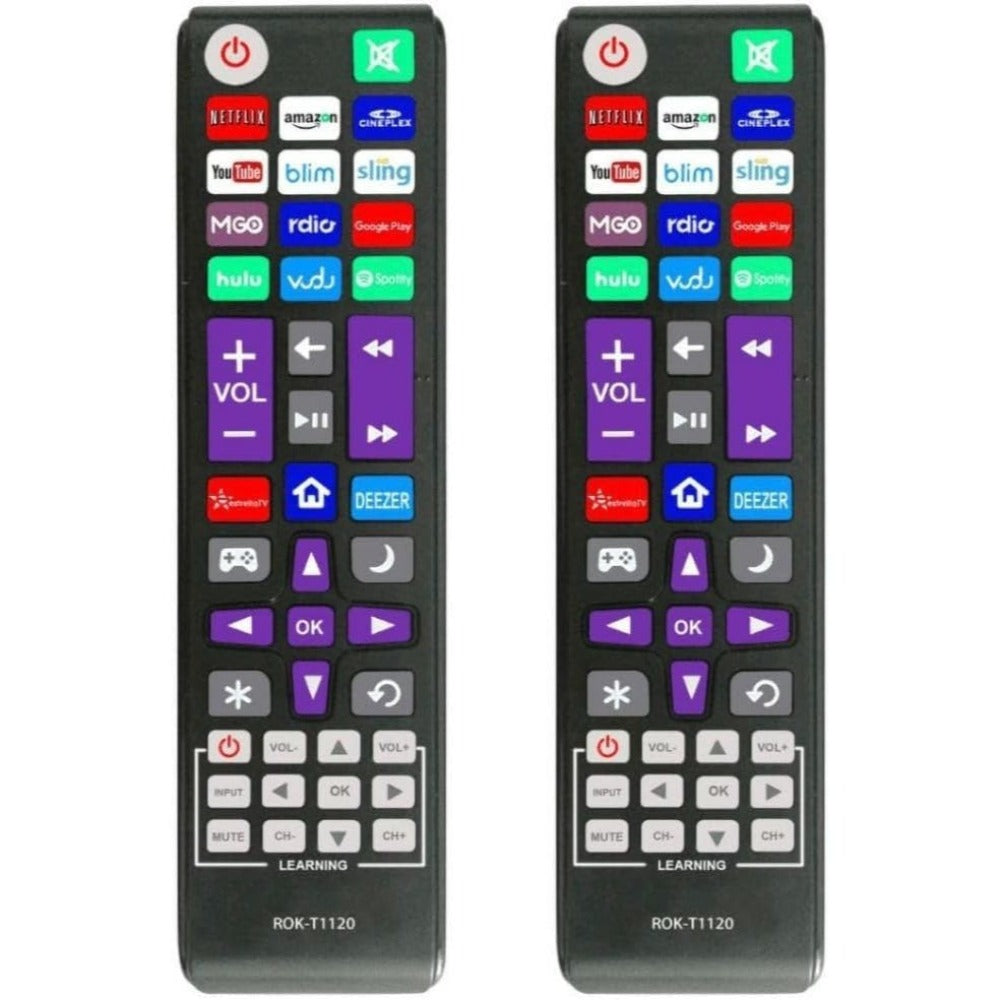2 Pack Roku TV Universal Remote Replacement, Compatible with TCL Sanyo LG RCA Philips Hitachi Onn Insignia Sharp JVC Roku TV