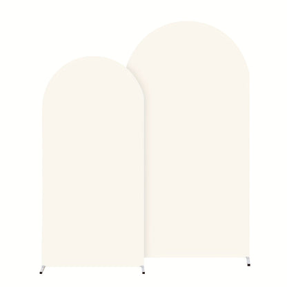 Two-Piece Fitted Arch Photography Backdrop Cover Set for 6-Foot and 6.6-Foot Compatible Frames