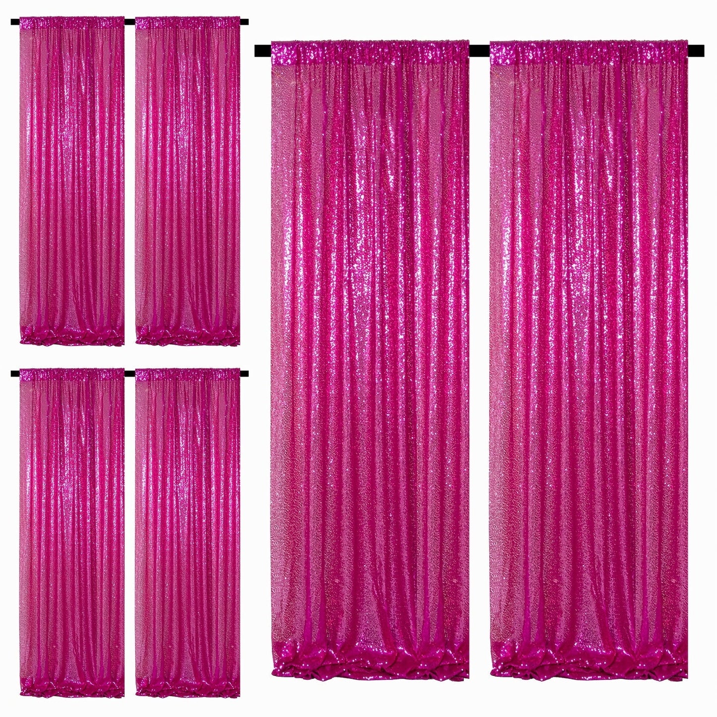 Sequin Backdrop Curtains 2FTx8FT Glitter Photography Background Panels for Party Wedding Birthday for an Everyday Personal Care Routine