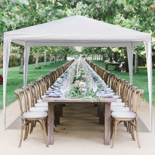 10x10ft White Party Canopy Tent with No Sidewalls, Three Sidewalls or Four Sidewall Configuration Options