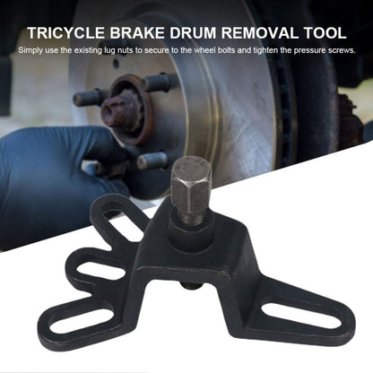 Brake Drum Puller Tool for Motorcycle – Heavy-Duty Cast Iron 4-Hole Wheel Hub Removal Tool for Tricycle, Bike & Scooter