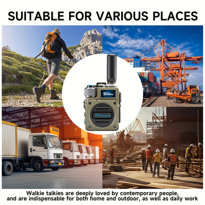 POC Walkie Talkies Long Range Two-Way Radio with SIM Card – No Monthly Fee, 5000-Mile Nationwide Coverage, Shock & Dust Proof for Truckers