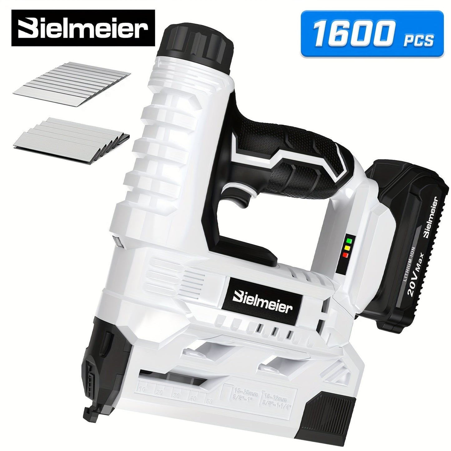 Cordless Stapler Brad Nailer 2-in-1 4V / 20V No Compressor, with Battery, Charger & 1600pcs Nails & Staples