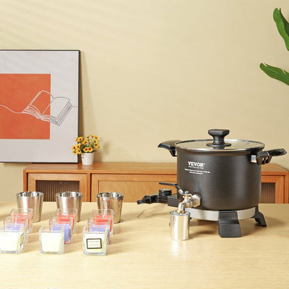 Wax Melter for Candle Making 5.5L Large Electric Wax Melting Pot with Easy Pour Spout, 1200W Fast Heating