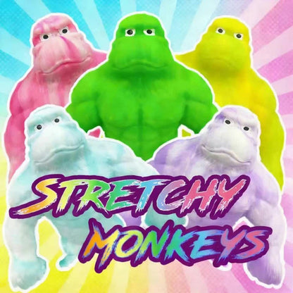 Stretchy Gorilla Fidget Toy Squishy Squeeze Monkey, PVA Sponge Sensory Stress Toy for Kids & Adults