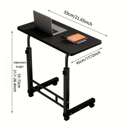 Adjustable Height Rolling Overbed Nursing Table 3-Layer Shelves Bedside Tray for Elderly for Entryways, Bedrooms and Living Spaces