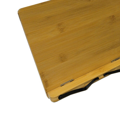 Bamboo Book Stand Adjustable Foldable Portable Reading Stand with Page Clips for Cookbook Tablet E-Reader Textbook Sheet Music Desk Holder