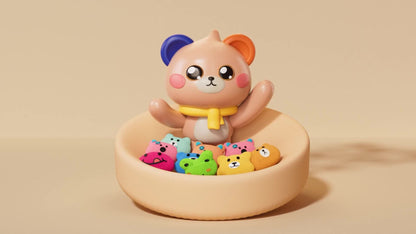 Mini Claw Machine for Kids with Lights Music Pink, Large 16.9" Arcade Claw Toy with 20 Coins 16 Plush Dolls USB Cable