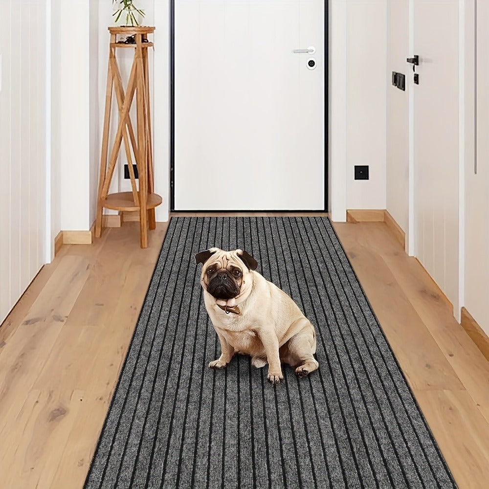 Runner Carpet with Rubber Backing - 1800G/sqm Indoor Outdoor Rug, Hallway, Entryway, Laundry Room & Balcony Runner Mat