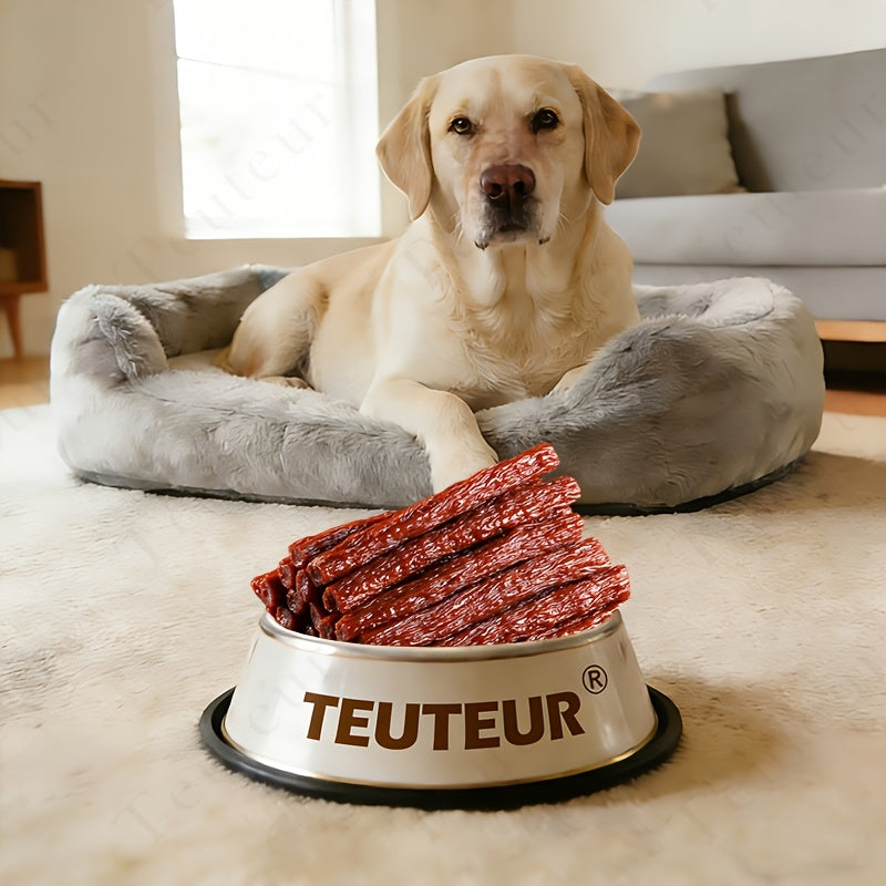 Dog Treats TUTULIFE Beef Tendon Strips and Beef Block Pieces in Three 155g Package Options for Reward Use