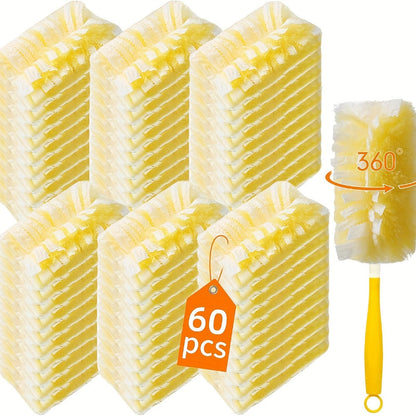 Duster Refills 360 Degree Electrostatic Microfiber Disposable Dusting Refills with Handle for Entryways, Bedrooms and Living Spaces
