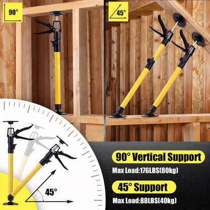 Telescopic Support Rods 2-Pack Third Hand Support System, 11.8-45.3 Inch Adjustable Steel Props, Load