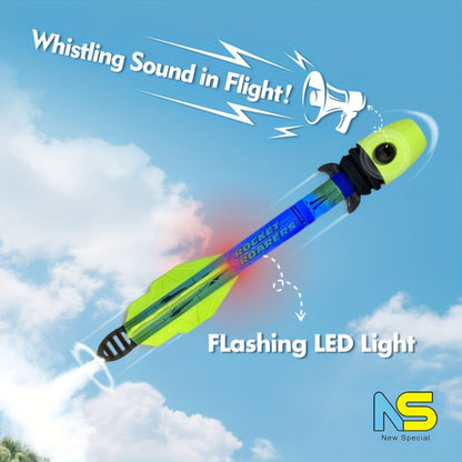 LED Rocket Launcher Toy for Kids, Soars Up to 250 Feet with the Listed Color, Size or Set Options for Everyday Use