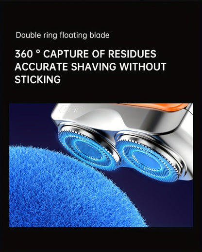 Electric Shaver Magnetic Dual-Blade Mini Razor with Two Speeds, USB Charging and Select Waterproof Options